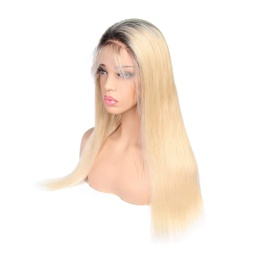 Blonde Bone Straight Human Hair Wig - View 2
